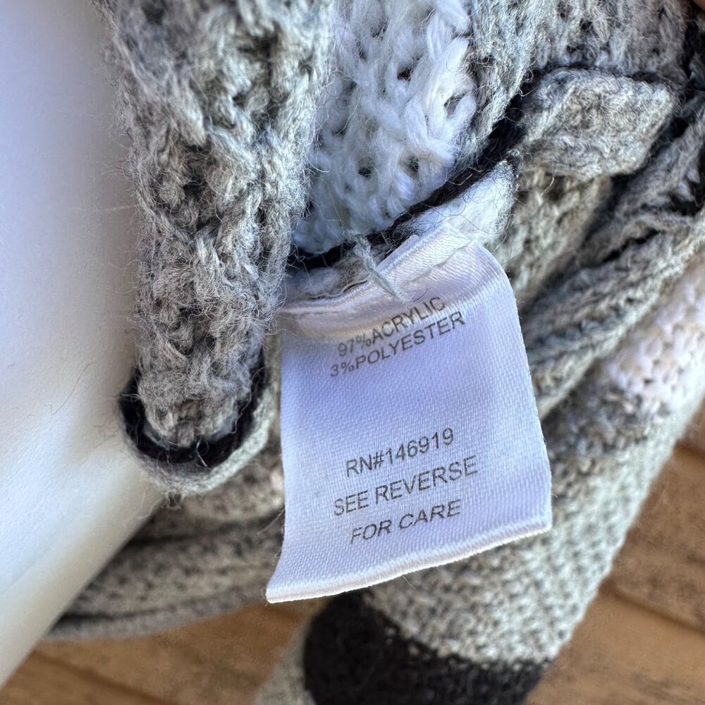 Cloud Chaser Striped Hooded Knit Sweater Womens S Acrylic/Polyester Blend - Picture 6 of 7